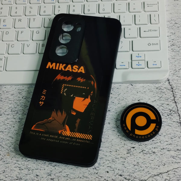 Oppo Reno 12 5G - MIKASA DESIGN - Premium Printed Glass soft Bumper shock Proof Case CS-30805