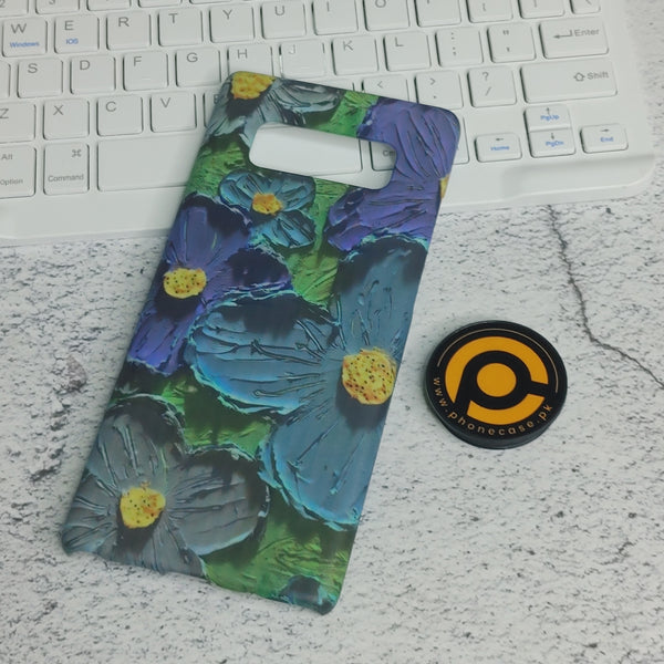 Galaxy Note 8 - Purple and green flowers- Premium Printed  Hard case  CS-30981