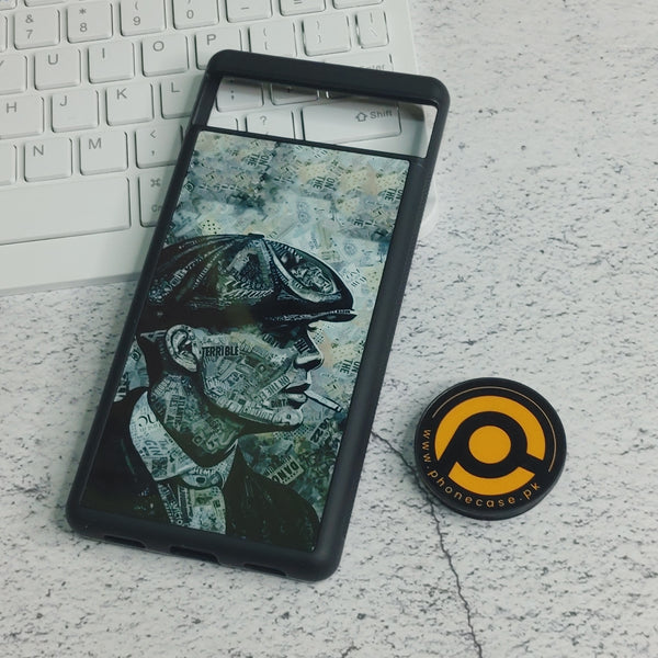 Google Pixel 6A - Tommy shelby- Premium Printed Glass soft Bumper shock Proof Case  CS-30987