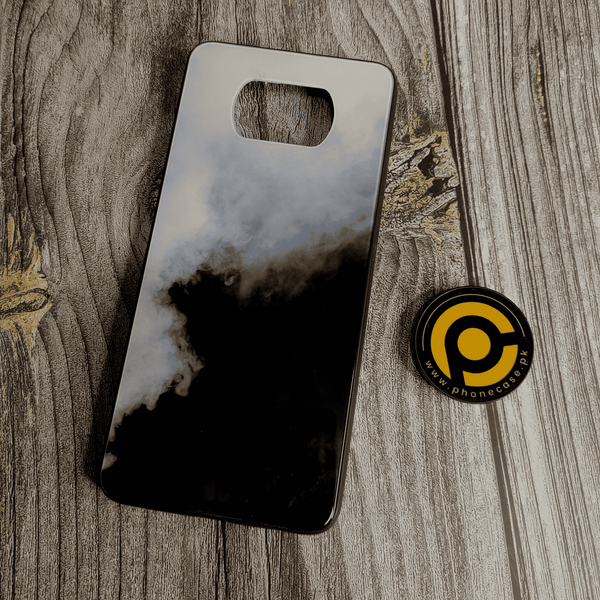Xiaomi Poco X3/ X3 Pro/X3 NFC - Black Smoke Design - Premium Printed Glass soft Bumper shock Proof Case CS-32952