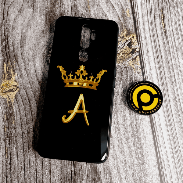 Oppo A5  / A9  2020  -  Alphabet A king Design - Premium Metal Printed soft Bumper shock Proof Case
