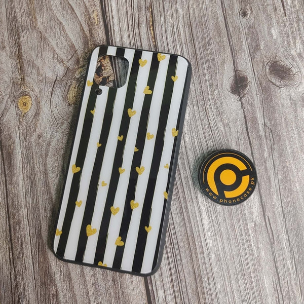 Huawei Nova 6 SE - Small Heart Glitter -   Premium Metal  Printed soft Bumper shock Proof Case  CS-32972