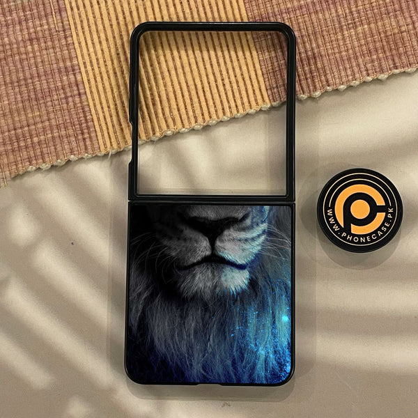 Samsung Galaxy Z Flip 8 - Tiger Design 4 - Premium Metal Printed Soft Bumper Shock Proof Case