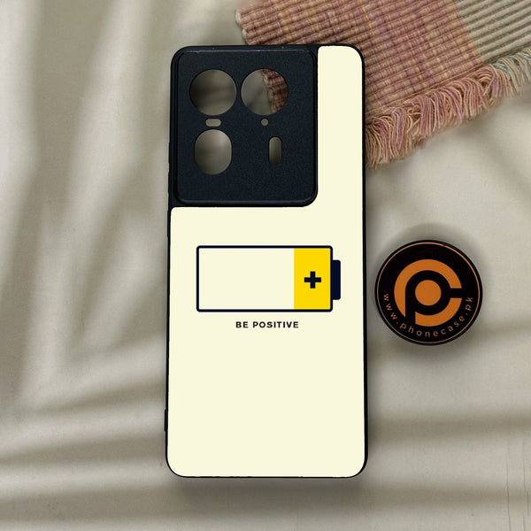 Motorola Edge 50 Ultra - Be Positive Design - Premium Metal Printed Soft Bumper Shock Proof Case