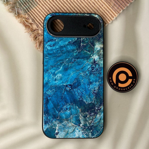 iPhone Air - Blue Marble Design 10 - Premium Metal Printed Soft Bumper Shock Proof Case