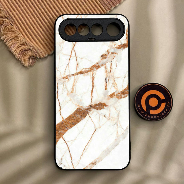 Realme  16 5G - White Design 4 - Premium Metal Printed Soft Bumper Shock Proof Case