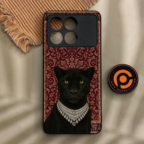 Xiaomi Redmi K70 - Black Panther - Premium Metal Printed Soft Bumper Shock Proof Case
