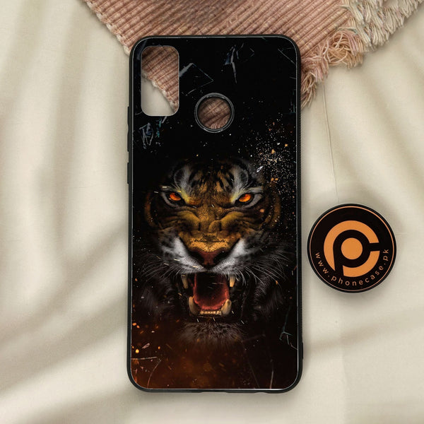 Honor 9X Lite - Tiger Design 9 - Premium Metal Printed Soft Bumper Shock Proof Case