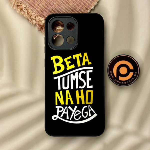 OnePlus 13T - Beta Tum Se Na Ho - Premium Metal Printed Soft Bumper Shock Proof Case