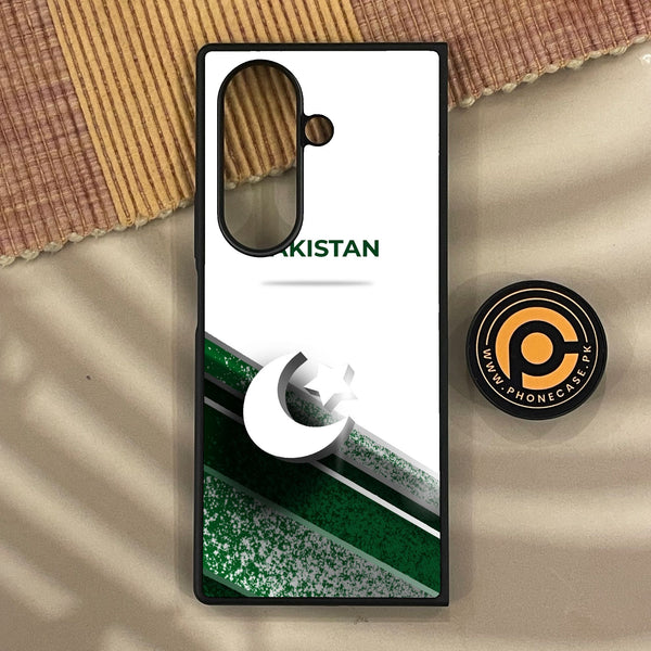 Samsung Galaxy Z Fold 8 - Pakistani Flag Design 10 - Premium Metal Printed Soft Bumper Shock Proof Case