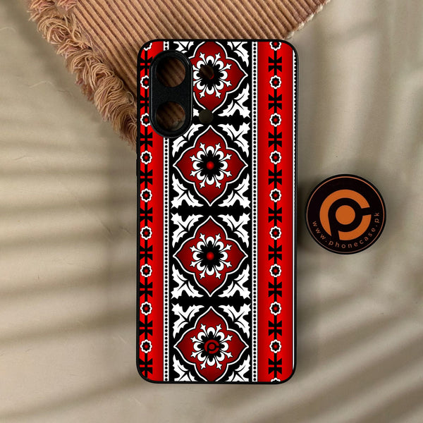 Vivo Y05 - Ajrak Design 1 - Premium Metal Printed Soft Bumper Shock Proof Case