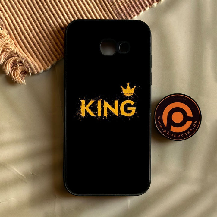 Galaxy A5 2017 - King Design 2 - Premium Metal Printed Soft Bumper Shock Proof Case