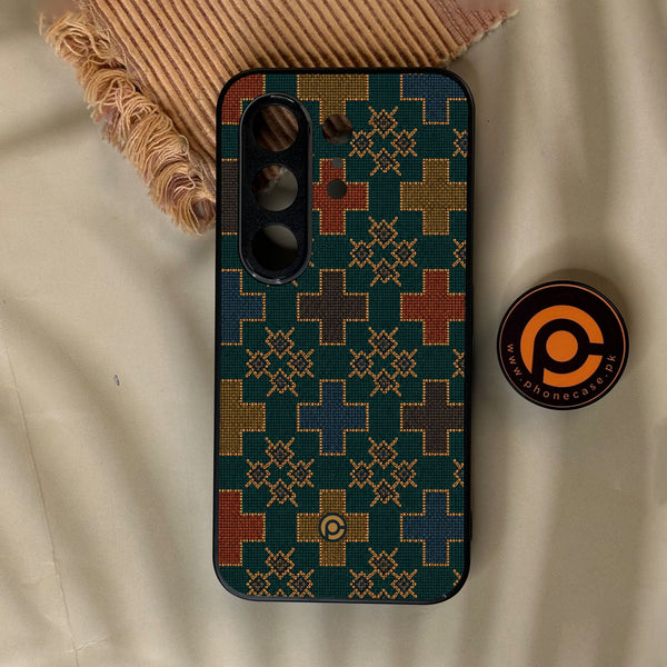Tecno Camon 50 4G - Classic Weave Design 8 - Premium Metal Printed Soft Bumper Shock Proof Case