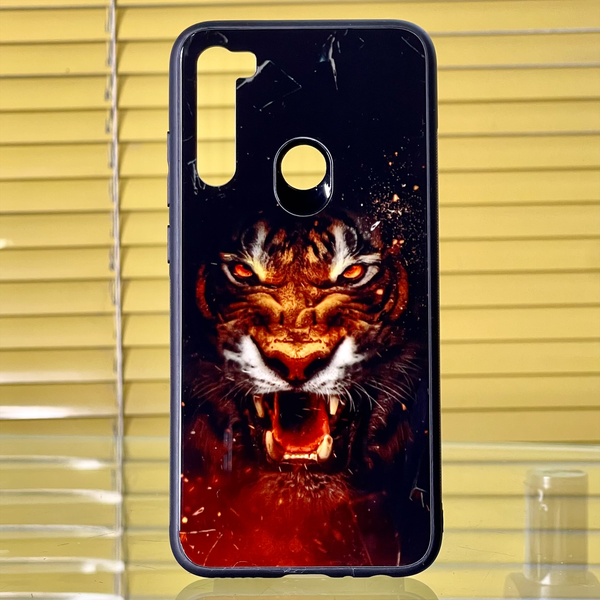 Xiaomi Redmi Note 8 2021 - Tiger Art - Premium Printed Glass soft Bumper shock Proof Case CS-21143