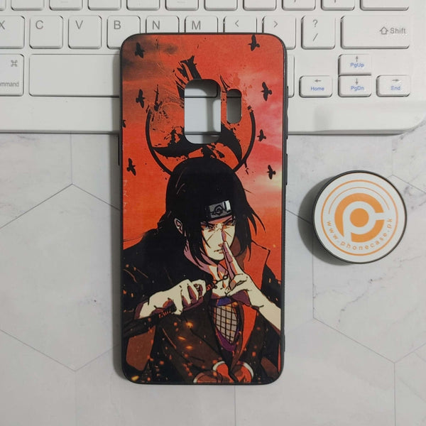 Galaxy S9 -Uchiha Itachi - Premium Printed Glass soft Bumper shock Proof Case  CS-24238