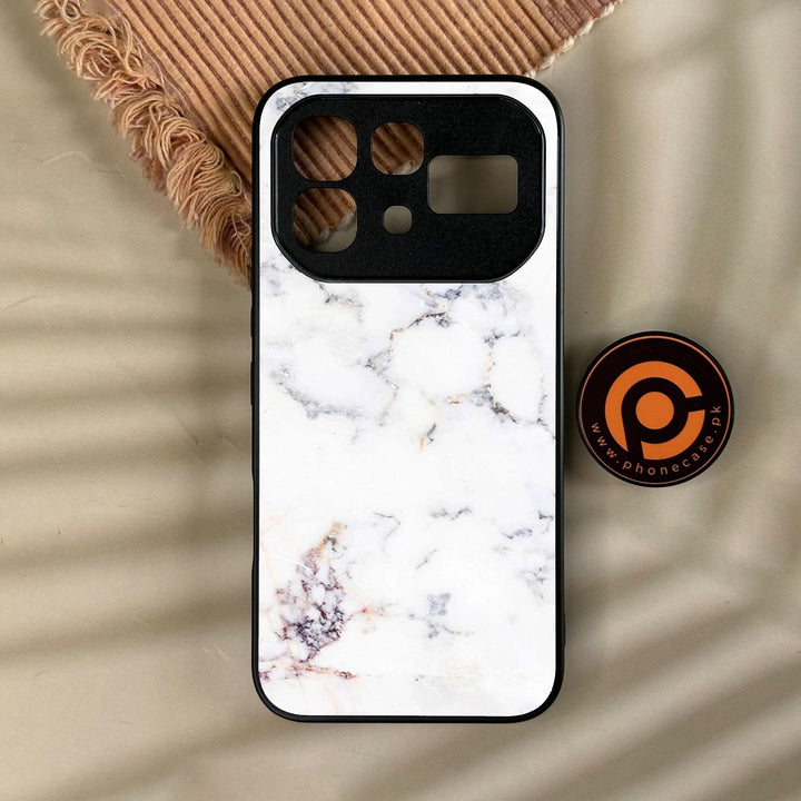 Infinix Note 60 - White Design 3 - Premium Metal Printed Soft Bumper Shock Proof Case