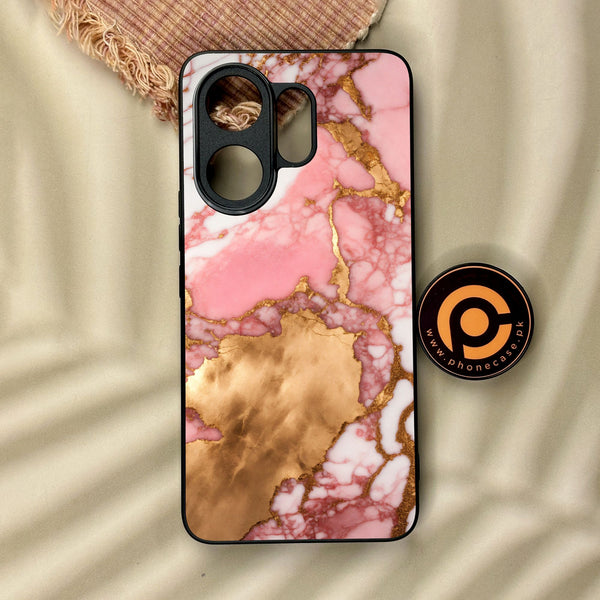 Vivo V60 - Pink Marble 2.0 Design 7 - Premium Metal Printed Soft Bumper Shock Proof Case