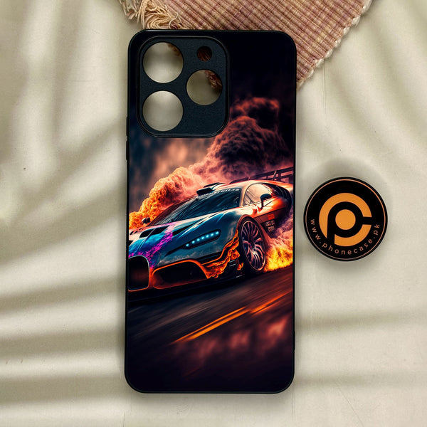 Realme Note 70 - Racing Design 4 - Premium Metal Printed Soft Bumper Shock Proof Case