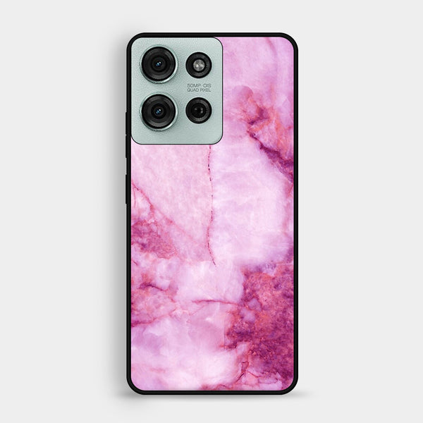 Motorola Moto G75 - Pink Design 5 - Premium Metal Printed Soft Bumper Shock Proof Case