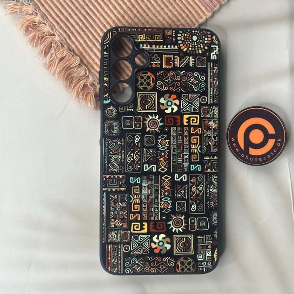 Samsung Galaxy A15 - Tribal Glyphs - Premium Metal Printed soft Bumper shock Proof Case CS-43423