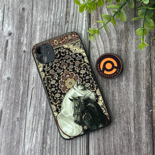iPhone 11 - Persian Calligraphy Art 22 - Horse Heritage - Premium Printed Glass soft Bumper shock Proof Case CS-42133
