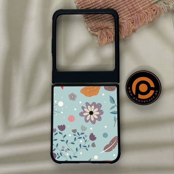Motorola Razr 50 - Floral Series Design 5 - Premium Metal Printed Soft Bumper Shock Proof Case