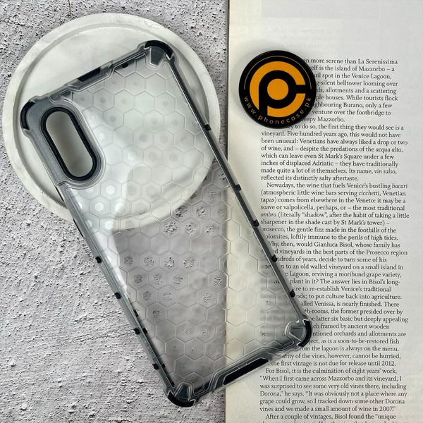 Galaxy A02 / Galaxy M02 Airbag Shockproof Hybrid Armor Honeycomb Transparent Cover