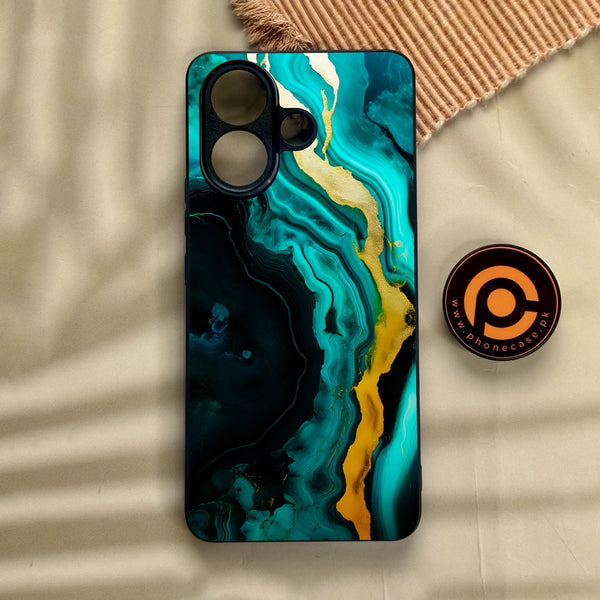 Vivo V60 Lite  - Liquid Design 6 - Premium Metal Printed Soft Bumper Shock Proof Case