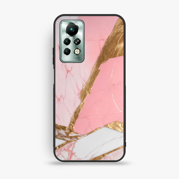 Infinix Note 11 Pro - Pink Marble 2.0 Design 2 - Premium Metal Printed Soft Bumper Shock Proof Case