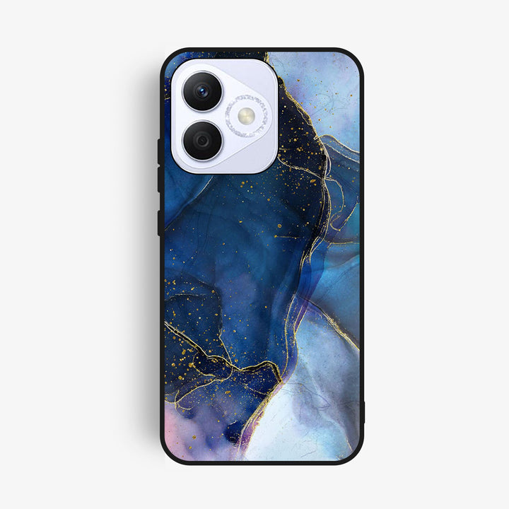 Honor X60i - Blue Marble Design 7 - Premium Metal Printed Soft Bumper Shock Proof Case