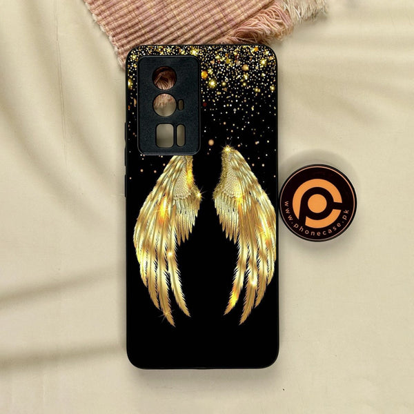 Xiaomi Redmi K60 Pro - Angel Wings Design 1 - Premium Metal Printed Soft Bumper Shock Proof Case