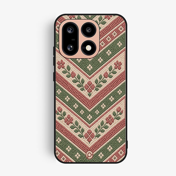 Oneplus 16 - Classic Weave Design 17 - Premium Metal Printed Soft Bumper Shock Proof Case