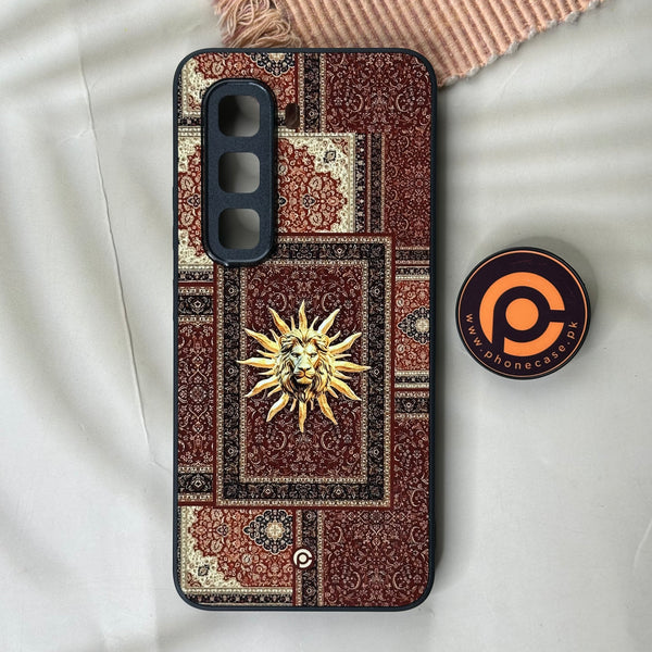 Infinix Hot 50 Pro - Persian Calligraphy Art 36 - Royal Lion Tapestry - Premium Metal Printed soft Bumper shock Proof Case CS-42990