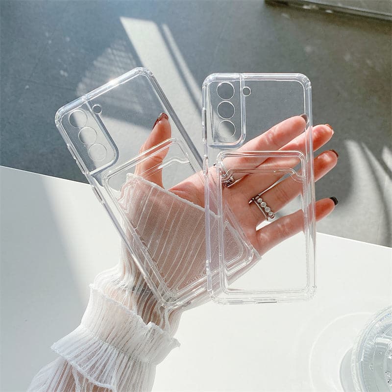 Galaxy S10 5G Wallet Card Holder Transparent Slot ShockProof Case