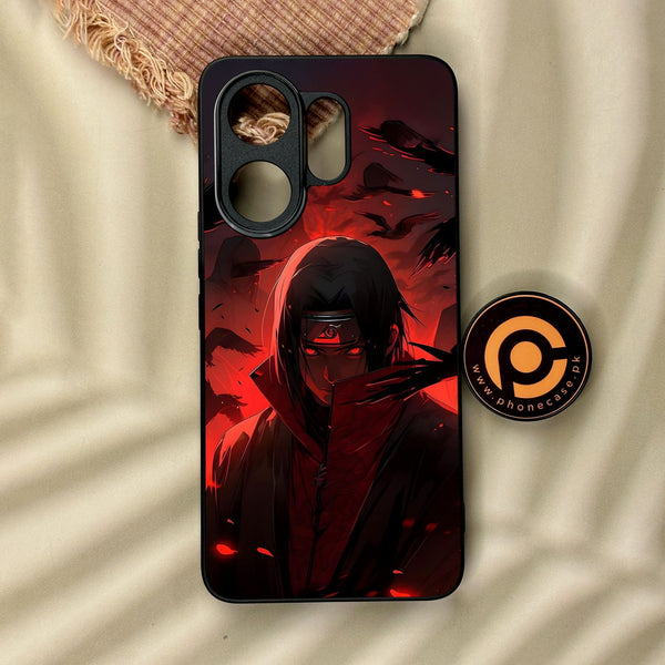 Vivo V60 - Red Rings Itachi - Premium Metal Printed Soft Bumper Shock Proof Case