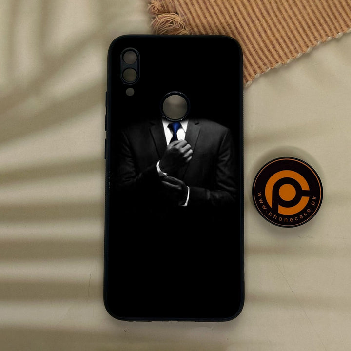 Redmi Note 7 - Black Art Design 1 - Premium Metal Printed Soft Bumper Shock Proof Case