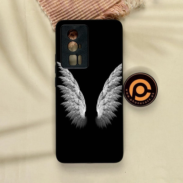 Xiaomi Redmi K60 Pro - Angel Wings Design 6 - Premium Metal Printed Soft Bumper Shock Proof Case