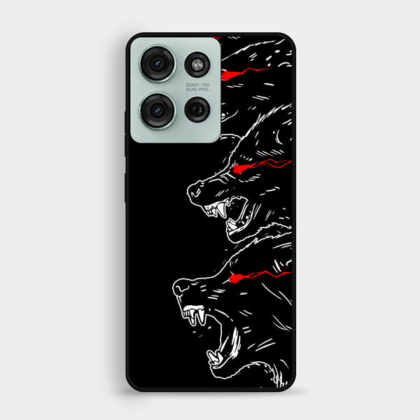 Motorola Moto G75 - Black Art Design 7 - Premium Metal Printed Soft Bumper Shock Proof Case