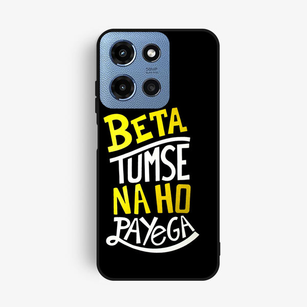 Motorola Moto G 2025 - Beta Tum Se Na Ho - Premium Metal Printed Soft Bumper Shock Proof Case