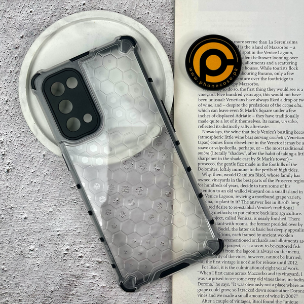 Oppo Reno 5 Pro 5G Airbag Shockproof Hybrid Armor Honeycomb Transparent Cover