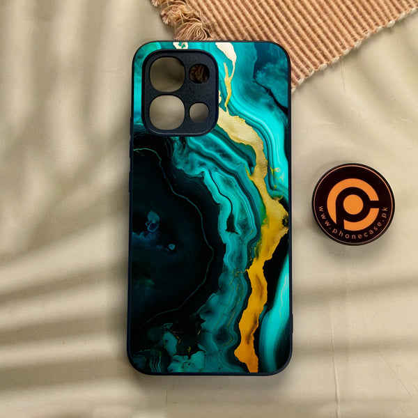 Oppo A6 Pro - Liquid Design 6 - Premium Metal Printed Soft Bumper Shock Proof Case