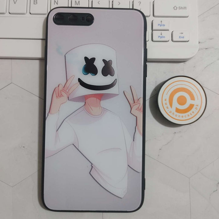 iPhone 7 Plus / 8 Plus  - Marshmello Face - Premium Metal Printed soft Bumper shock Proof Case CS-24655 CS-35363