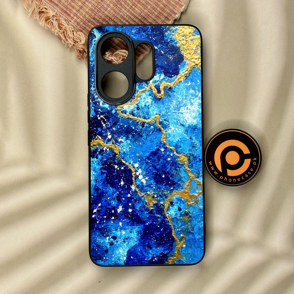 Vivo V60 - Blue 2.0 Design 4 - Premium Metal Printed Soft Bumper Shock Proof Case