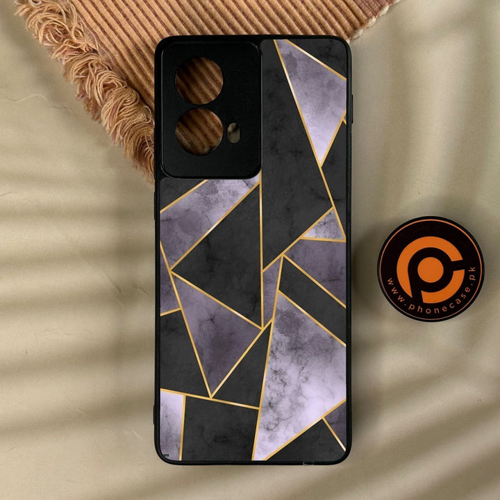 Motorola Edge 2024 - Geometric Design 8 - Premium Metal Printed Soft Bumper Shock Proof Case