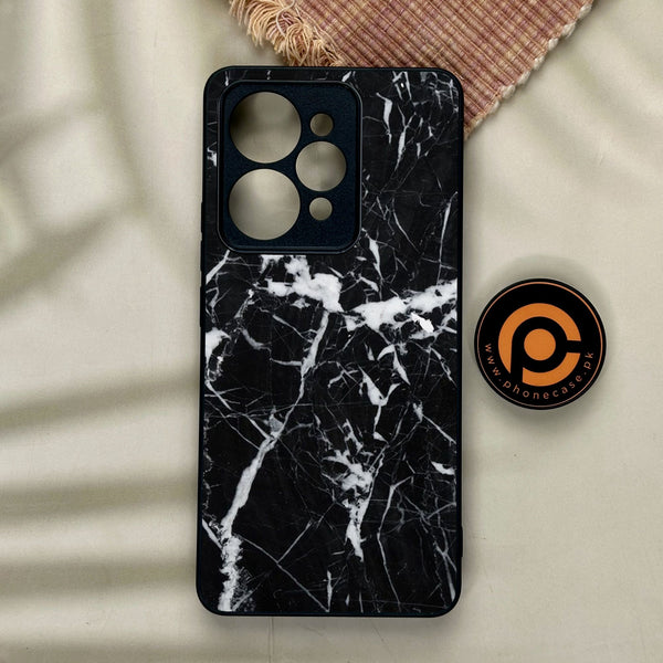 Realme 15 Pro - Black Marble Design 6 - Premium Metal Printed Soft Bumper Shock Proof Case