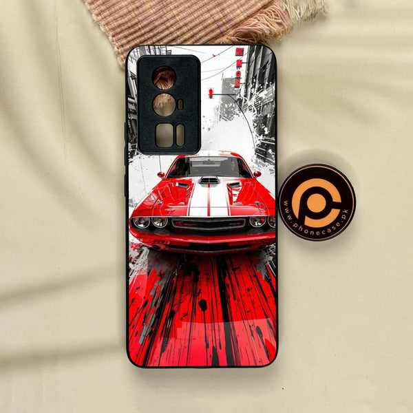 Xiaomi Redmi K60 Pro - Red Muscle Car Thrill - Premium Metal Printed Soft Bumper Shock Proof Case