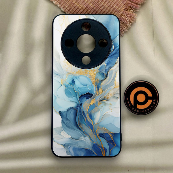 Honor x9d - Liquid Design 1 - Premium Metal Printed Soft Bumper Shock Proof Case