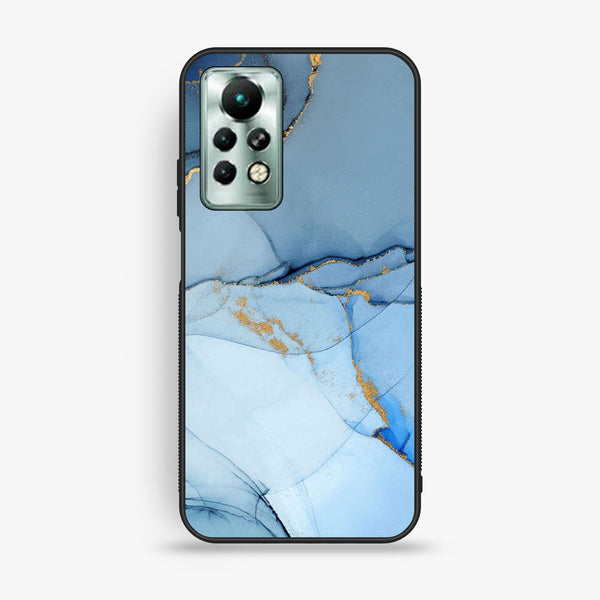Infinix Note 11 Pro - Blue Marble Design 8 - Premium Metal Printed Soft Bumper Shock Proof Case