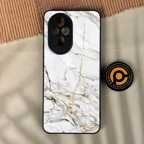Honor 200 - White Design 6 - Premium Metal Printed Soft Bumper Shock Proof Case
