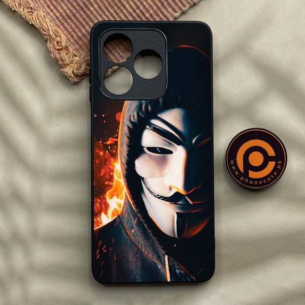 Honor X5c - Anonymous 2.0 Design 6 - Premium Metal Printed Soft Bumper Shock Proof Case